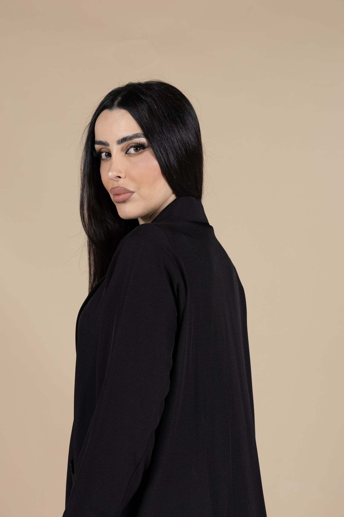 Black blazer cut abaya