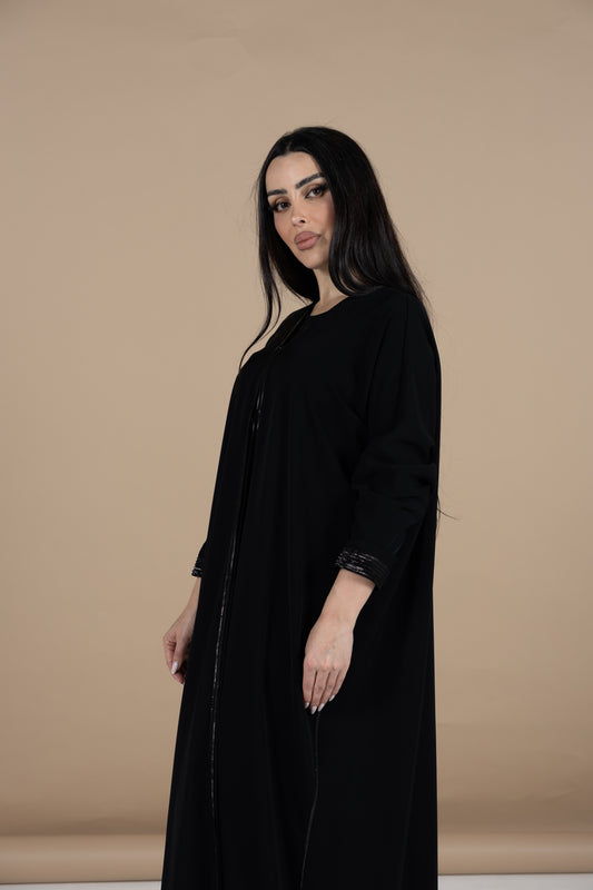 Black tali abaya