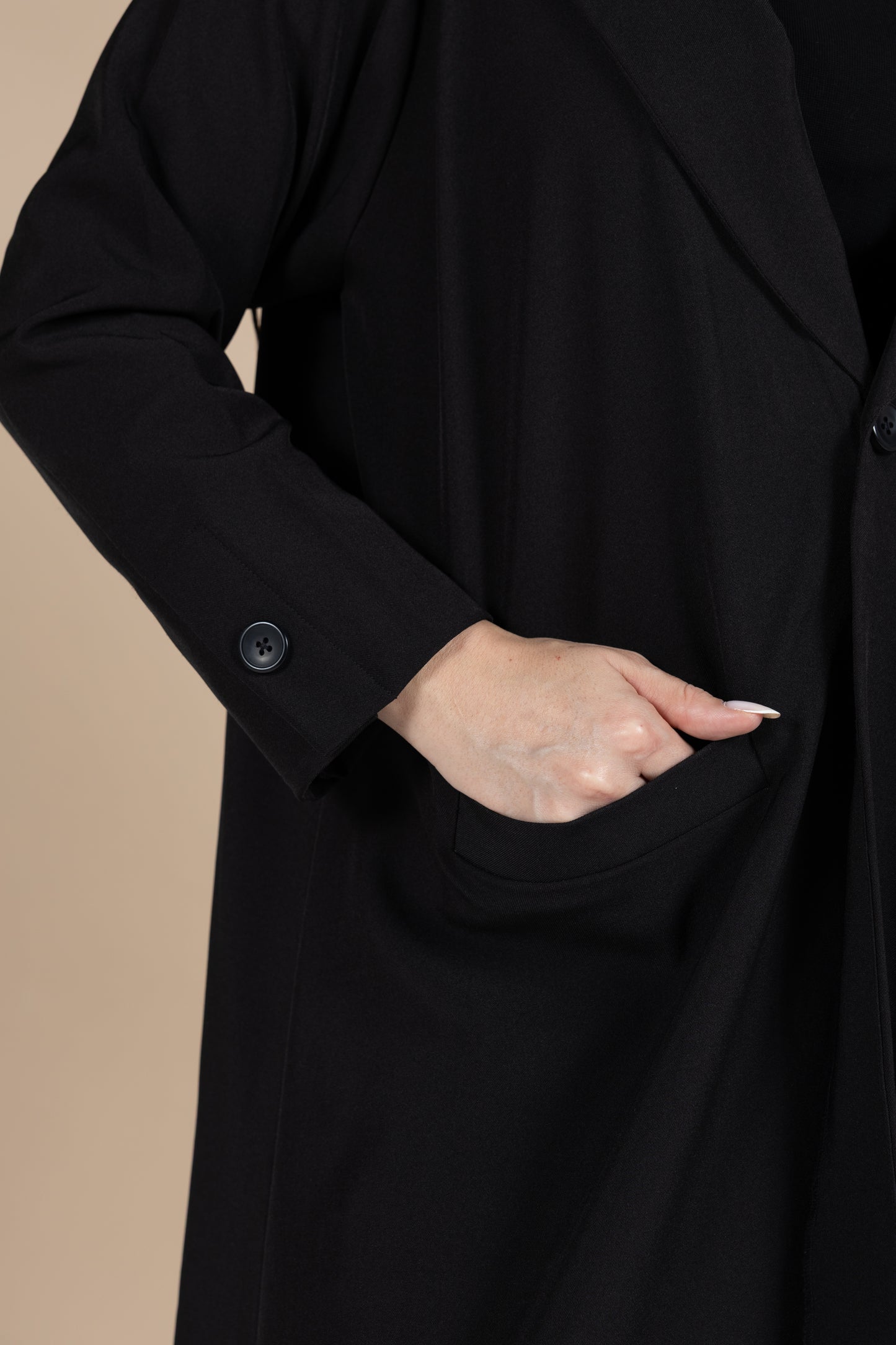 Black blazer cut abaya