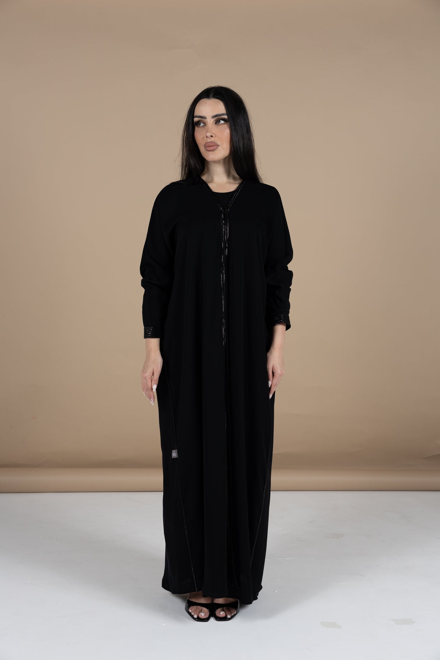 Black tali abaya