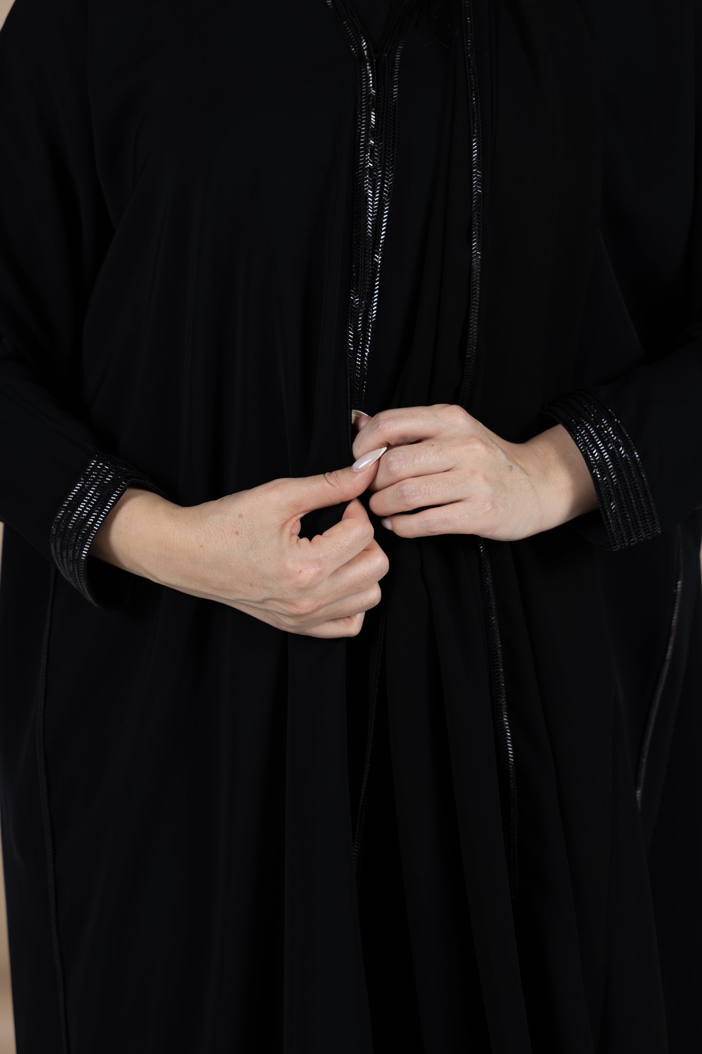 Black tali abaya
