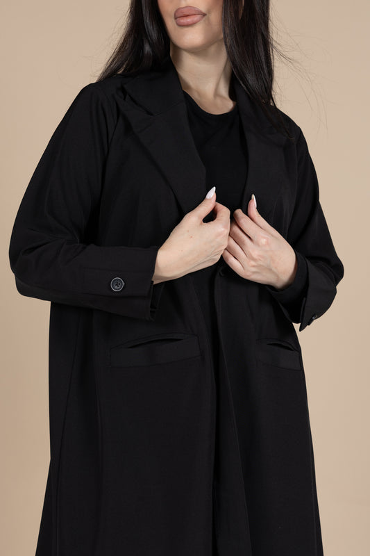Black blazer cut abaya