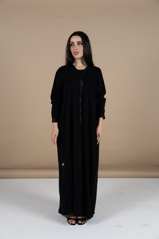 Black tali abaya