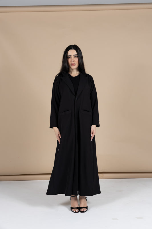 Black blazer cut abaya